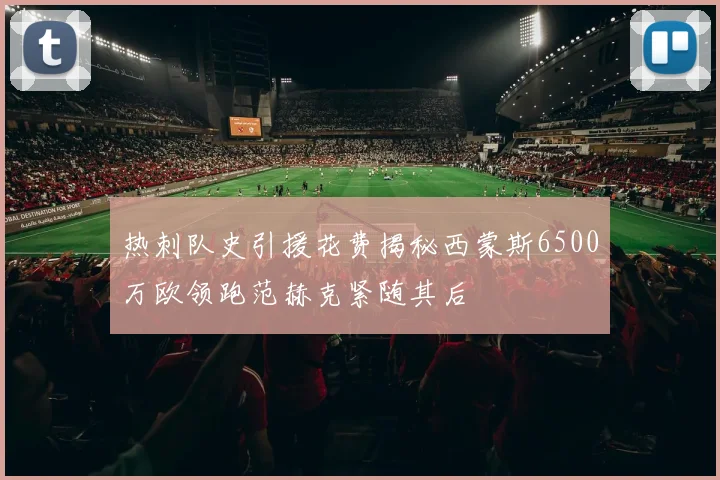 热刺队史引援花费揭秘西蒙斯6500万欧领跑范赫克紧随其后